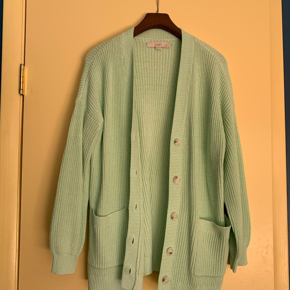 Mint Green Loft Cardigan Petite Large